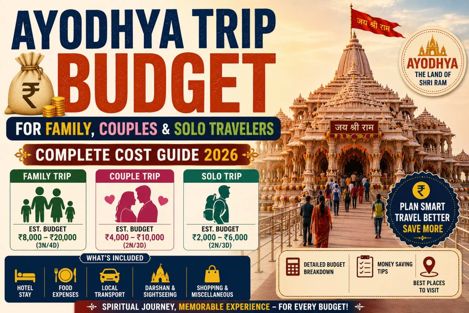Ayodhya Trip Budget for Family, Couples & Solo Travelers (Complete Cost Guide 2026)
