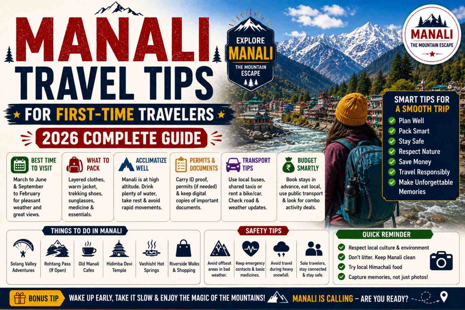 Manali Travel Tips for First-Time Travelers (2026 Complete Guide)