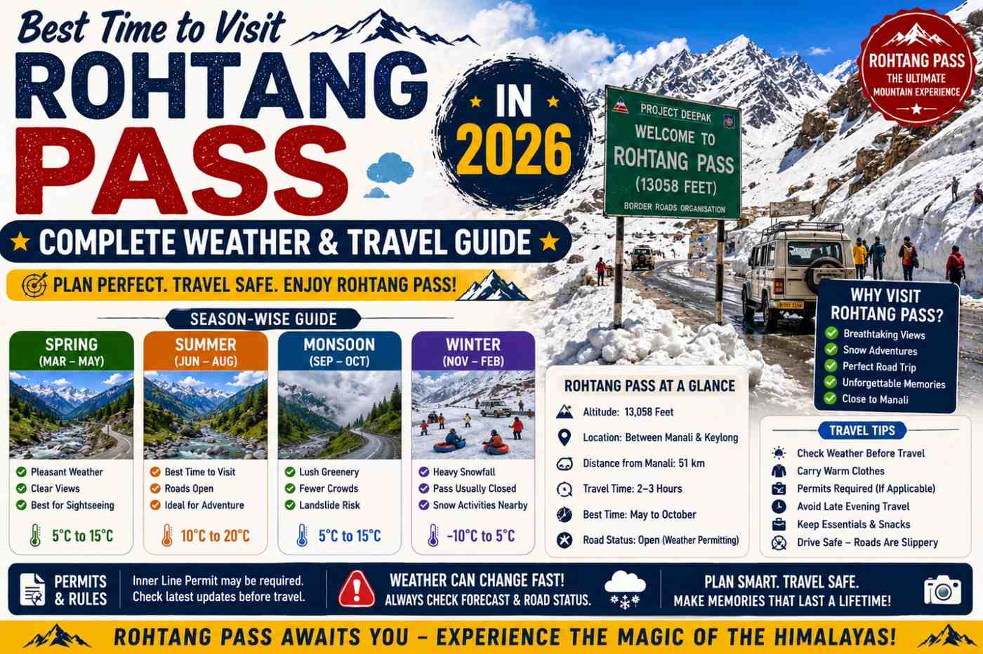 Best Time to Visit Rohtang Pass in 2026 – Complete Weather & Travel Guide