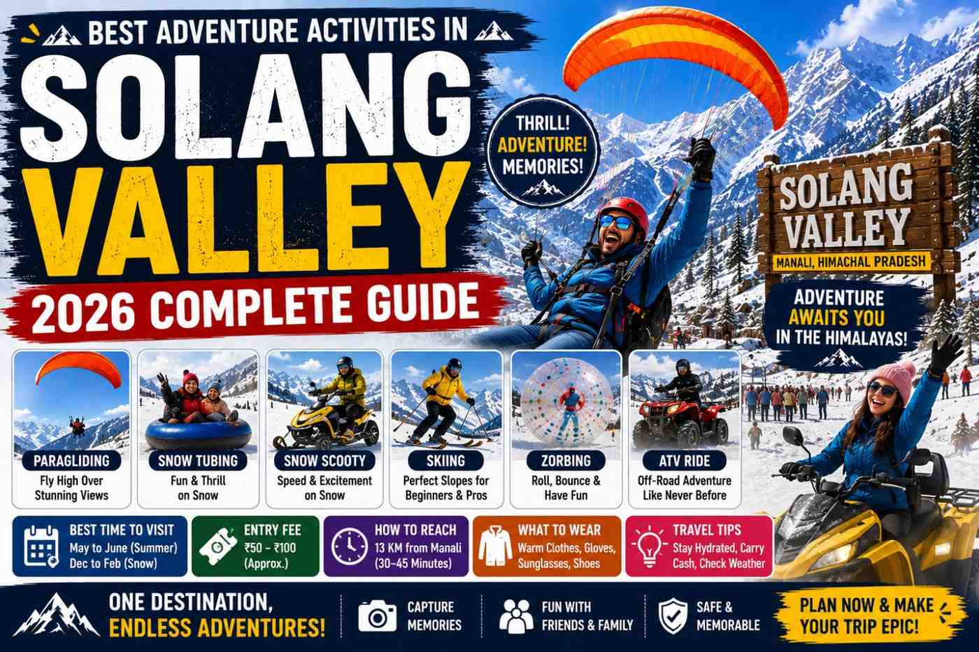 Best Adventure Activities in Solang Valley (2026 Complete Guide)