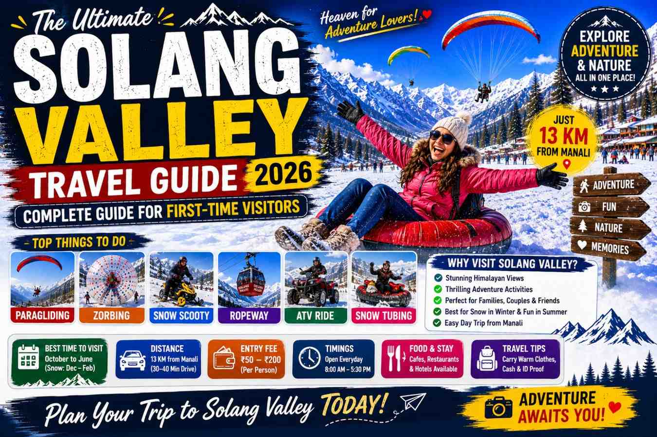 Solang Valley Travel Guide 2026 – Complete Guide for First-Time Visitors